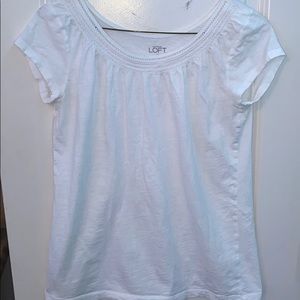 White Anne Taylor LOFT T-shirt